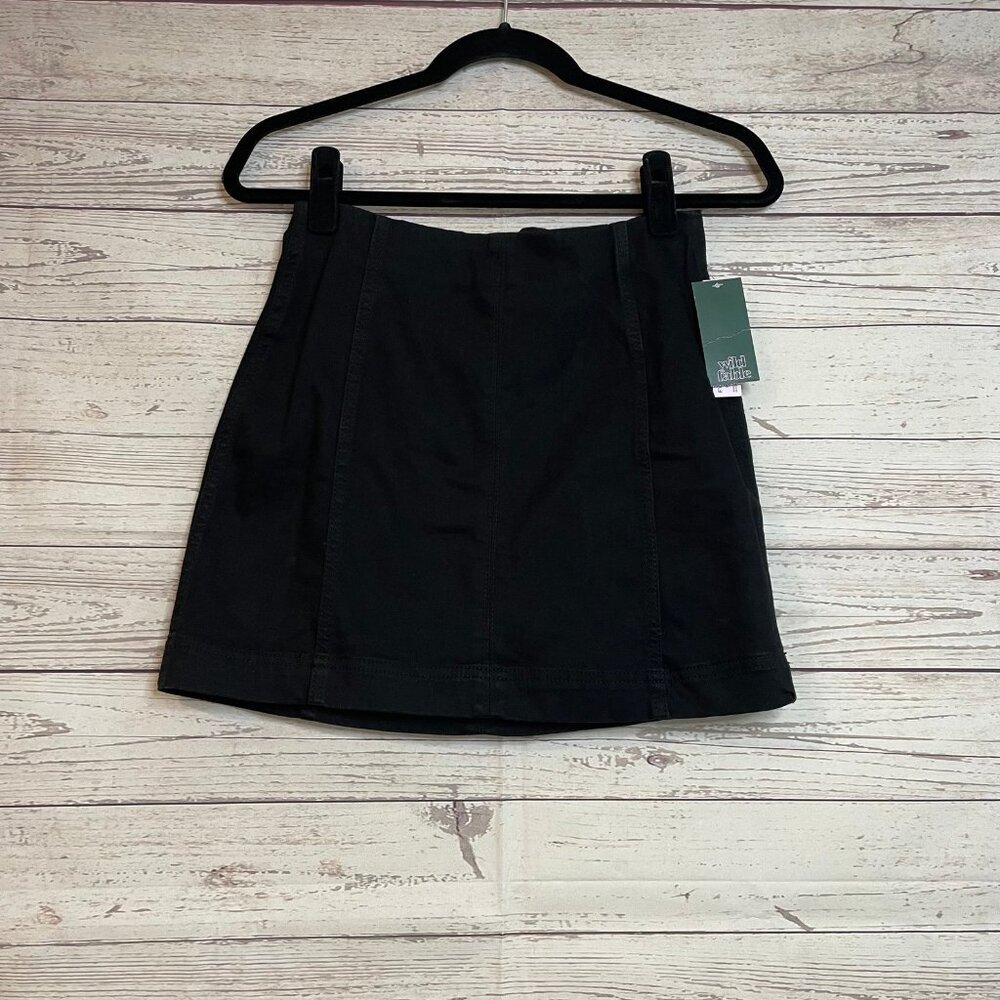 Wild‎ Fable ZipUp Black Mini Skirt Size 4